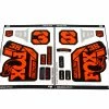 KIT DE STICKERS CUSTOM POUR FOURCHE FOX 38 FACTORY BLACK/ORANGE GLOSS